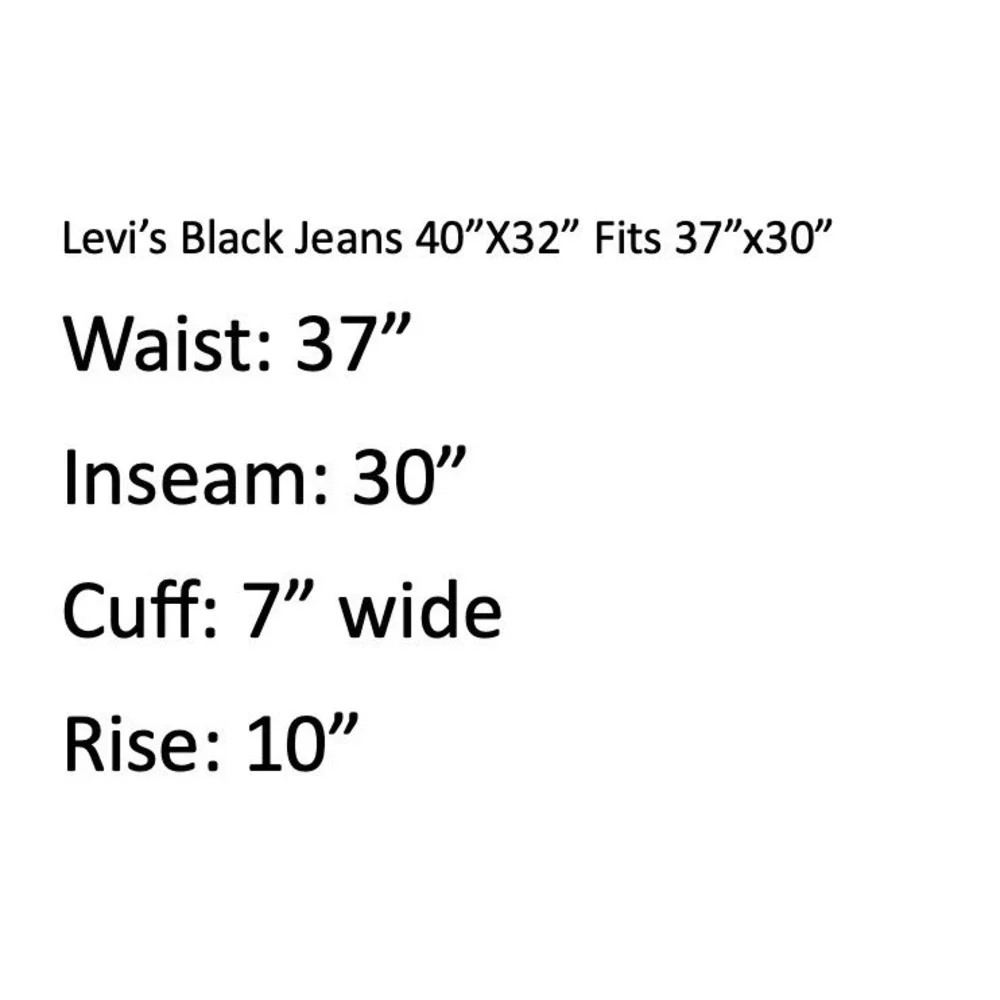 Levi's‎ 511 Slim Fit Mens Black Denim Jeans 40x32 Fits 37x30 Style 04511-5382